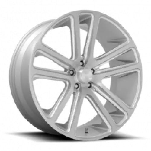 DUB S257 FLEX GLOSS SILVER BRUSHED FACE 5x127 24R 10 78.1 10