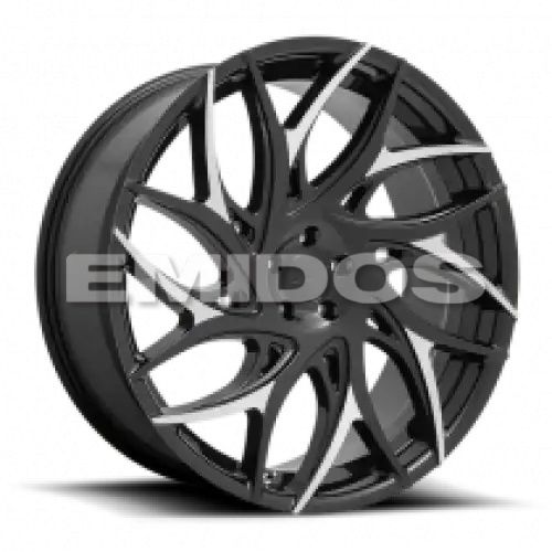 DUB S259 G.O.A.T. GLOSS BLACK W/ MACHINED SPOKES 5x127 20R 9 71.5 35