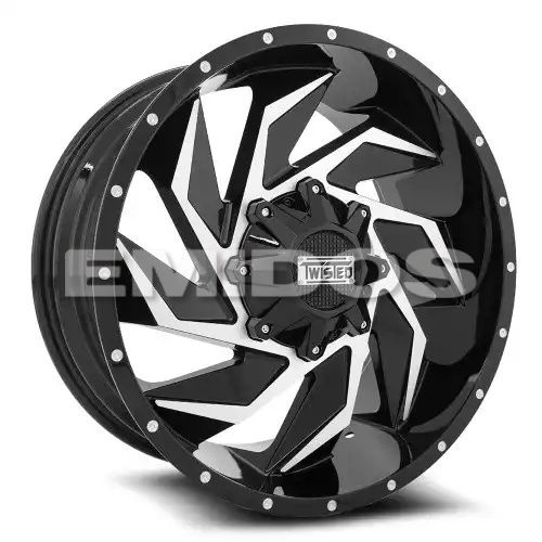 Twisted Off-Road T-27 Vixon Gloss Black & Machined 8x170 24R 14 130.1 -76