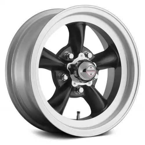 American racing VN105 TORQ THRUST D SATIN BLACK W/ MACHINED LIP 5x120.65 15R 10 83.06 -44