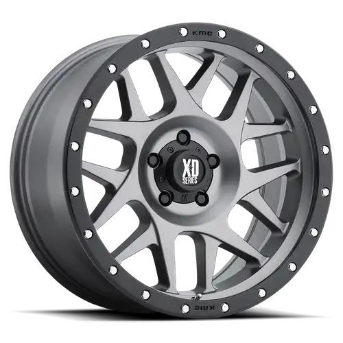 XD Series XD127 BULLY MATTE GRAY W/ BLACK RING 5x150 18R 9 110.1 18