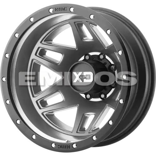 XD Series XD130 MACHETE DUALLY MATTE GRAY W/ BLACK RING 8x165.1 17R 6.5 125.1 -155