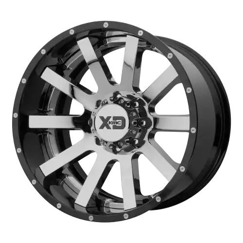 XD Series XD200 HEIST CHROME CENTER W/ GLOSS BLACK MILLED LIP 6x135 20R 12 87.1 -44