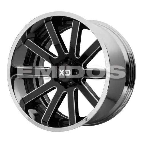 XD Series XD200 HEIST GLOSS BLACK MILLED CENTER W/ CHROME LIP 8x170 22R 12 125.1 -44