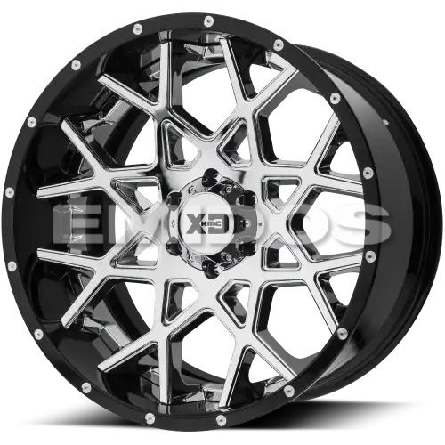XD Series XD203 CHOPSTIX CHROME CENTER W/ GLOSS BLACK MILLED LIP 5x139.7 20R 10 78.1 -18
