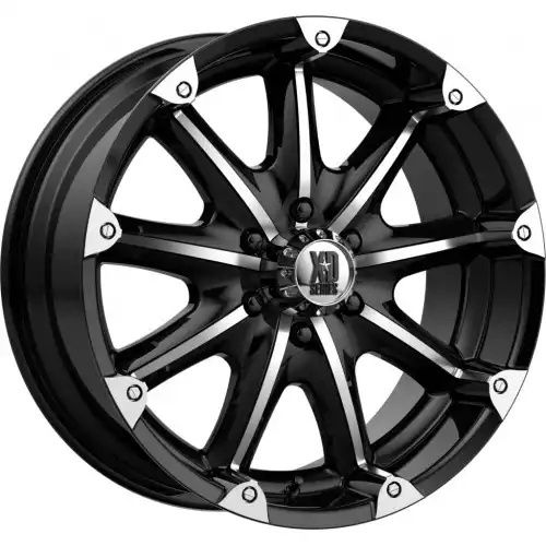 XD Series XD779 BADLANDS GLOSS BLACK MACHINED 8x165.1 18R 9 125.1 -12