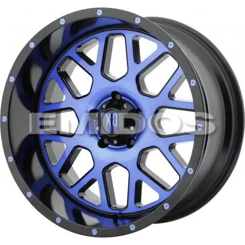 XD Series XD820 GRENADE SATIN BLACK MACH FACE W/ BLUE TINTED CLEAR COAT 5x127 20R 10 78.1 -24