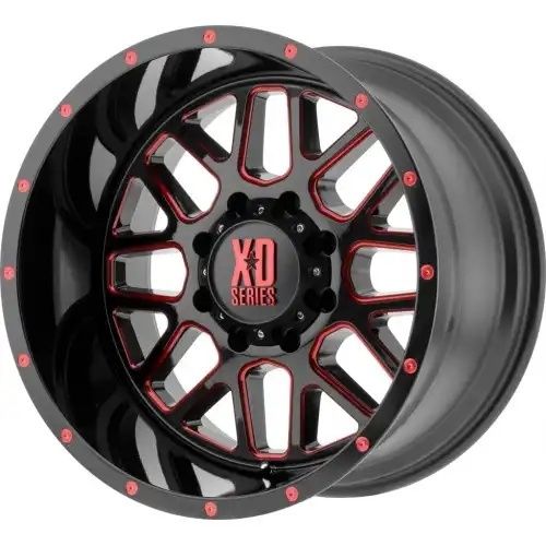 XD Series XD820 GRENADE SATIN BLACK MILLED W/ RED TINTED CLEAR COAT 5x127 20R 10 78.1 -24