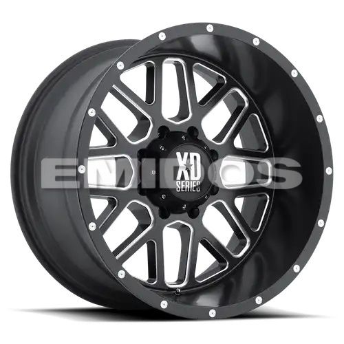 XD Series XD820 GRENADE SATIN BLACK MILLED 8x165.1 20R 10 125.1 -24