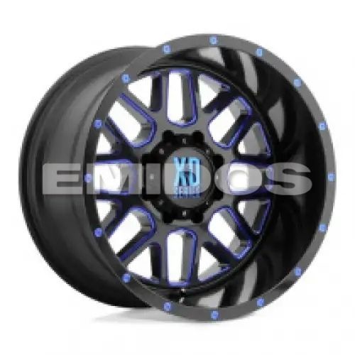 XD Series XD820 GRENADE SATIN BLACK MILLED W/ BLUE TINTED CLEAR COAT 8x170 20R 12 125.1 -44