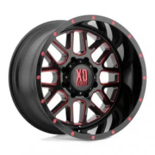 XD Series XD820 GRENADE SATIN BLACK MILLED W/ RED TINTED CLEAR COAT 5x127 20R 9 78.1 BNK