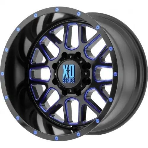 XD Series XD820 GRENADE SATIN BLACK MILLED W/ BLUE TINTED CLEAR COAT 6x139.7 20R 9 106.1 18