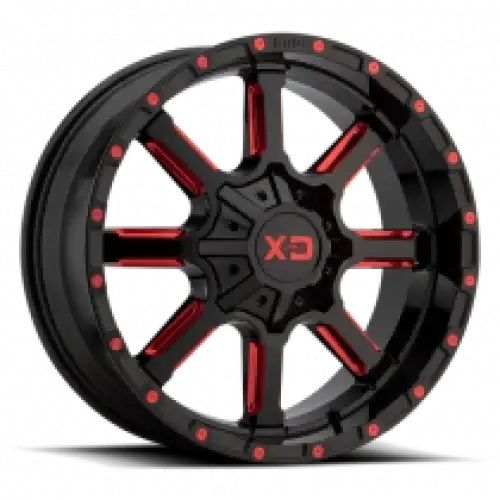 XD Series XD838 MAMMOTH GLOSS BLACK MILLED W/ RED TINT 5x127/139.7 20R 12 78.1 -44