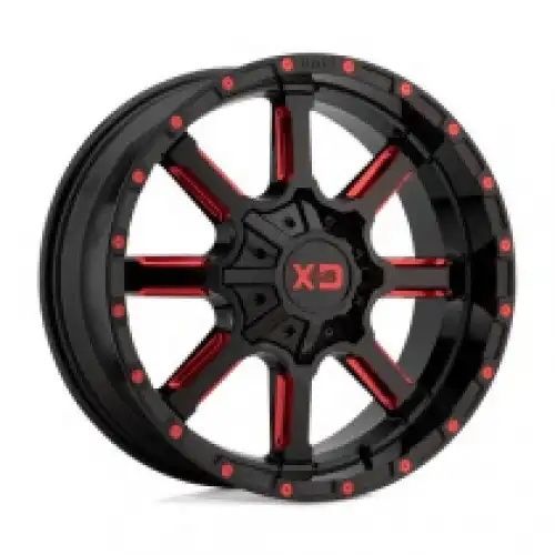 XD Series XD838 MAMMOTH GLOSS BLACK MILLED W/ RED TINT 6x135/139.7 20R 9 106.1 BNK