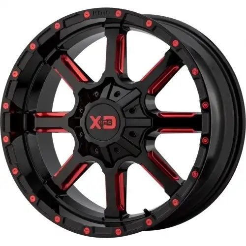 XD Series XD838 MAMMOTH GLOSS BLACK MILLED W/ RED TINT 5x139.7/150 20R 9 110.1 18