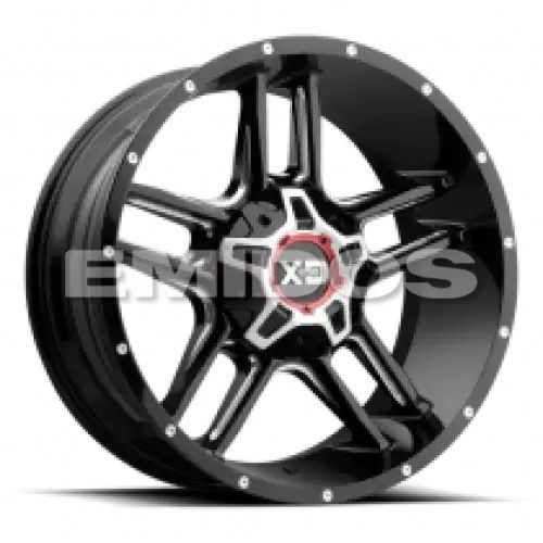 XD Series XD839 CLAMP GLOSS BLACK MILLED 6x135/139.7 20R 9 106.1 BNK