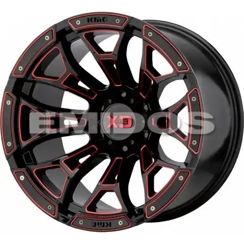 XD Series XD841 BONEYARD GLOSS BLACK MILLED W/ RED TINT 6x139.7 20R 10 106.1 -18