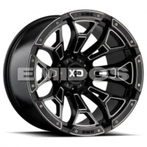 XD Series XD841 BONEYARD GLOSS BLACK MILLED 8x180 20R 9 124.2 BNK