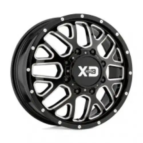 XD Series XD843 GRENADE DUALLY GLOSS BLACK MILLED - FRONT 8x200 20R 8.25 142 127