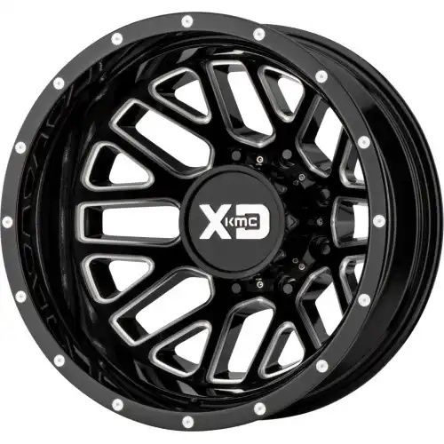 XD Series XD843 GRENADE DUALLY GLOSS BLACK MILLED - REAR 8x165.1 R 6.5 125.1 -155