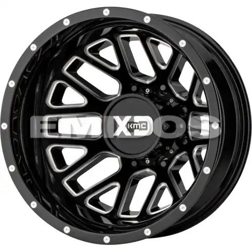 XD Series XD843 GRENADE DUALLY GLOSS BLACK MILLED - REAR 8x165.1 R 6.5 125.1 -155