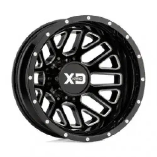XD Series XD843 GRENADE DUALLY GLOSS BLACK MILLED - REAR 8x210 17R 6.5 154.3 -155