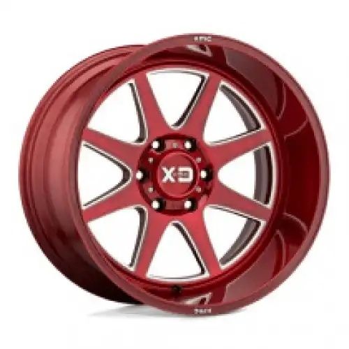 XD Series XD844 PIKE BRUSHED RED W/ MILLED ACCENTS 8x180 20R 10 124.2 -18
