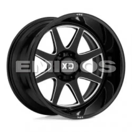 XD Series XD844 PIKE GLOSS BLACK MILLED 8x165.1 20R 9 125.1 18