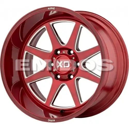 XD Series XD844 PIKE BRUSHED RED W/ MILLED ACCENTS 8x170 20R 9 125.1 BNK