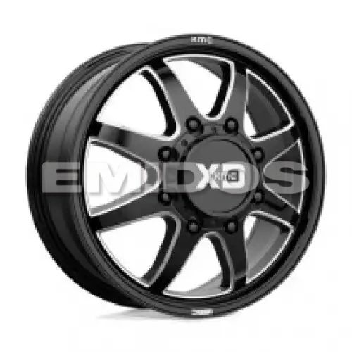 XD Series XD845 PIKE DUALLY GLOSS BLACK MILLED - FRONT 8x165.1 22R 8.25 117 105