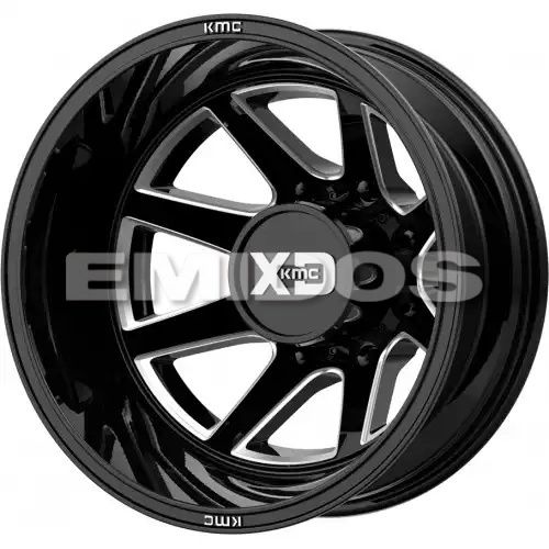 XD Series XD845 PIKE DUALLY GLOSS BLACK MILLED - REAR 8x165.1 22R 8.25 117 -246