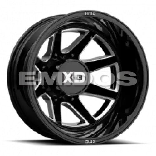 XD Series XD845 PIKE DUALLY GLOSS BLACK MILLED - REAR 8x200 22R 8.25 142 -202