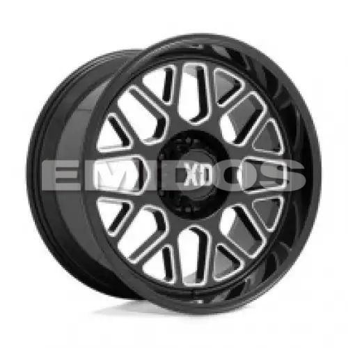 XD Series XD849 GRENADE II GLOSS BLACK MILLED 8x165.1 20R 9 125.1 18