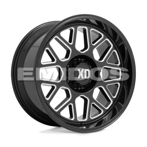 XD Series XD849 GRENADE II GLOSS BLACK MILLED 8x180 20R 9 124.2 18