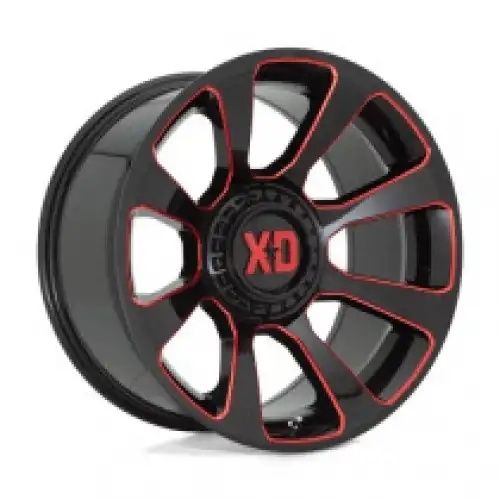XD Series XD854 REACTOR GLOSS BLACK MILLED W/ RED TINT 5x127/139.7 20R 10 78.1 -18