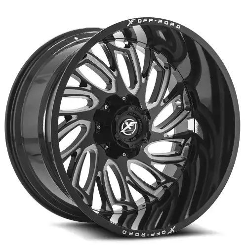 XF Off-Road XF-207 Gloss Black & Milled 8x165.1/170 20R 10 125.2 -24