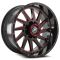 XF Off-Road XF-216 Gloss Black & Red Milled 5x127/139.7 20R 9 78.1 BNK