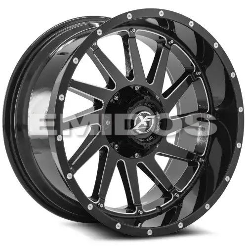 XF Off-Road XF-216 Gloss Black & Milled 6x135/139.7 20R 9 106.4 12