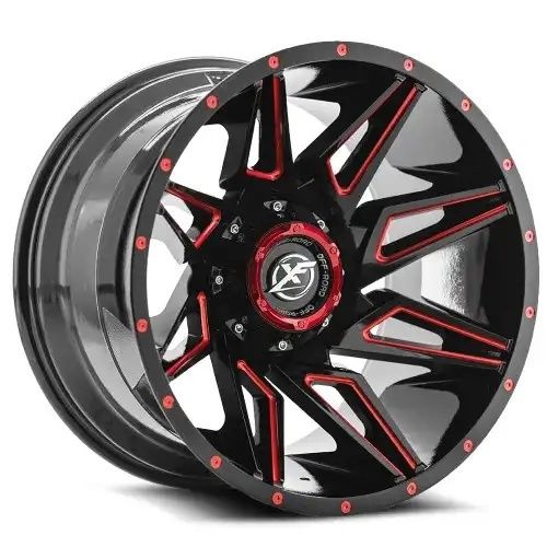 XF Off-Road XF-218 Gloss Black & Red Milled 6x135/139.7 20R 10 106.4 -12