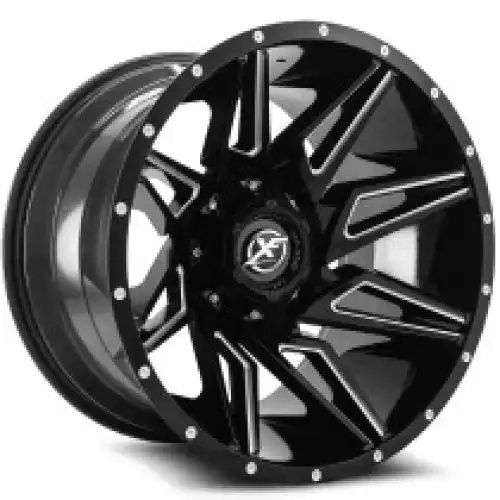 XF Off-Road XF-218 Gloss Black & Milled 6x135/139.7 20R 10 106.4 -24