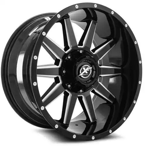 XF Off-Road XF-219 Gloss Black & Milled 6x135/139.7 20R 10 106.4 -12
