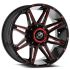 XF Off-Road XF-220 Gloss Black & Red Milled 5x127/139.7 17R 9 78.1 12