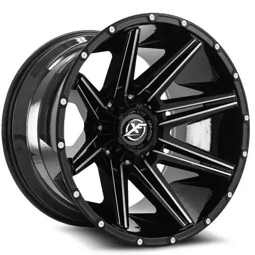 XF Off-Road XF-220 Gloss Black & Milled 6x135/139.7 17R 9 106.4 12