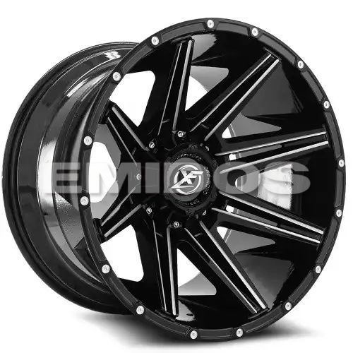 XF Off-Road XF-220 Gloss Black & Milled 6x135/139.7 17R 9 106.4 12