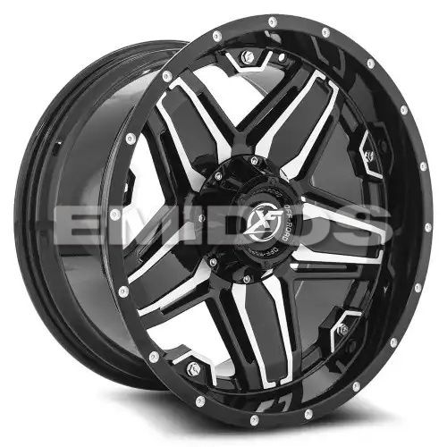 XF Off-Road XF-223 Gloss Black & Machined 5x139.7/150 20R 12 110.3 -44