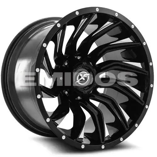 XF Off-Road XF-224 Gloss Black & Milled 8x165.1/170 20R 10 125.2 -24