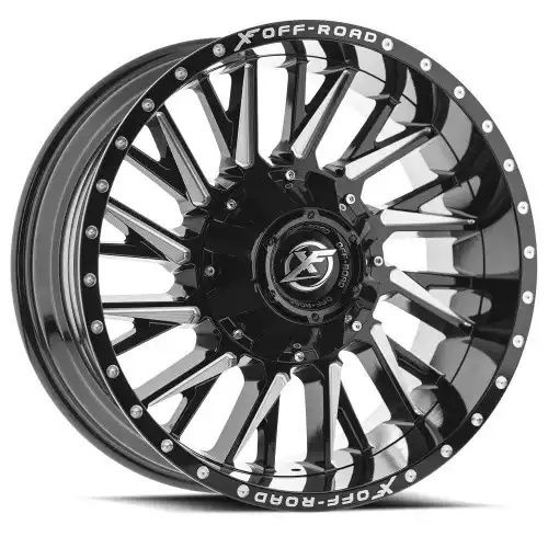 XF Off-Road XF-226 Gloss Black & Milled 5x139.7/150 22R 12 110.3 -44