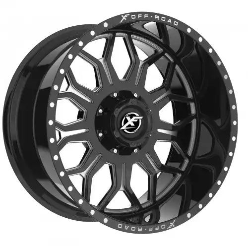 XF Off-Road XF-227 Gloss Black & Milled 5x127/139.7 20R 10 78.1 -24