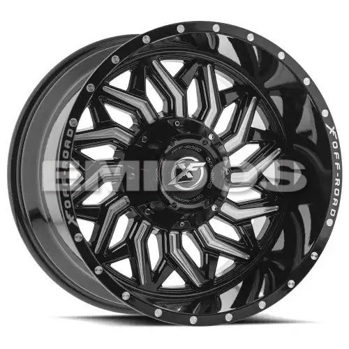 XF Off-Road XF-228 Gloss Black & Milled 5x127/139.7 20R 12 78.1 -44