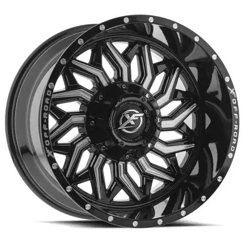 XF Off-Road XF-228 Gloss Black & Milled 8x165.1/170 26R 14 125.2 -76